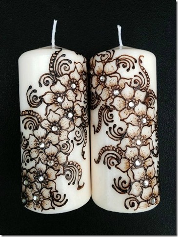 18 Beautiful DIY Henna Art inspired Candle Designs Home 18 Beautiful DIY Henna Art inspired Candle Designs Home