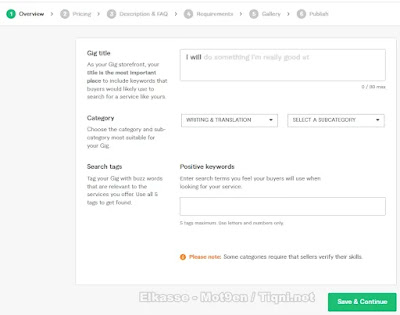 نشر أول خدمة على موقع فايفر Fiverr gig overview