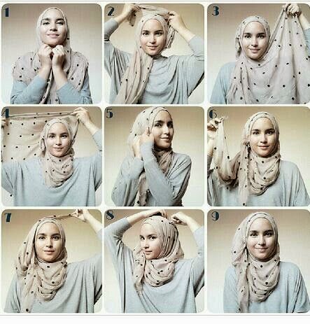 Hijab Tutorial Simple Shawl | Tutorial Hijab Cara Memakai ...