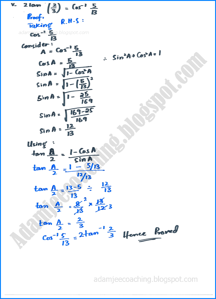 graphs-of-trigonometric-and-inverse-trigonometric-functions-exercise-12-4-mathematics-11th