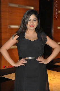 Telugu Actress Model Madhulagna Das Latest Spicy Stills in Black Short Dress  0025.JPG