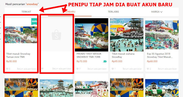 Penipuan Tiket Online Shopee Tokopedia Bukalapak Taman Safari Dufan SnowBay WaterBoom PIK Jungleland