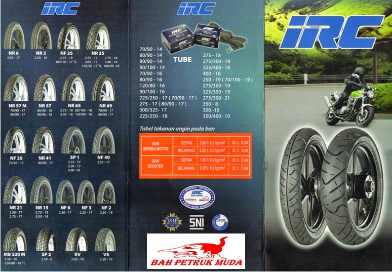 tubeless ukuran  Ban Dunlop, BAN IRC Ban  harga Matic, irc Ban ban Motor, Ban IRC, FDR,  Honda, 120 Ban Ban