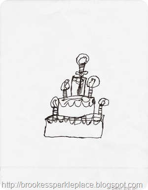 little birthday cake mouse with a party horn by brooke