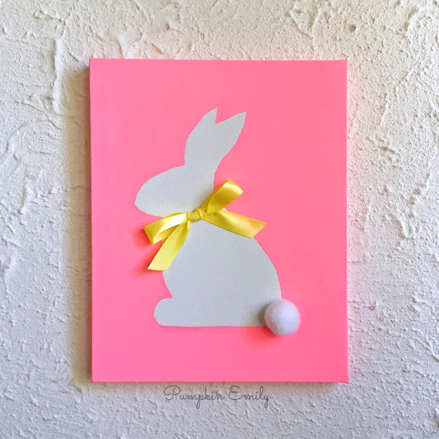 DIY Bunny Silhouette Canvas Art