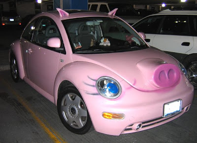 Pig funny car with pink color