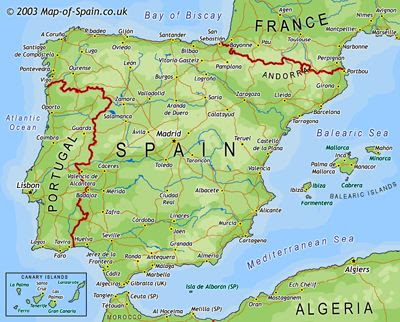 Mapa de Espana País Ciudad