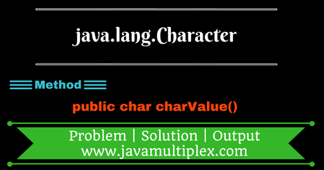 java.lang.Character.charValue()