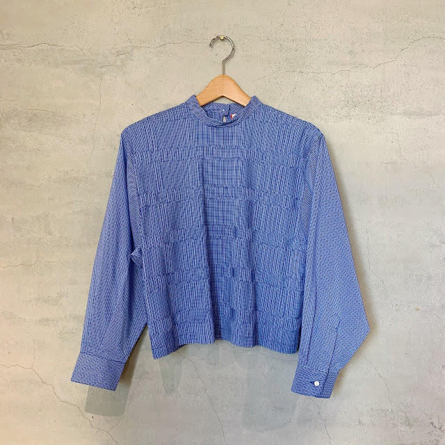 mintdesigns【ミントデザインズ】GINGHAM PLEATS TOP◆八十八/丸亀香川県・eighty88eight/新居浜愛媛県