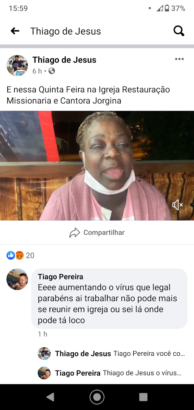 Pré-Candidato a Prefeito Thiago de Jesus convida população para culto e show gospel em meio a Pandemia de Coronavírus 