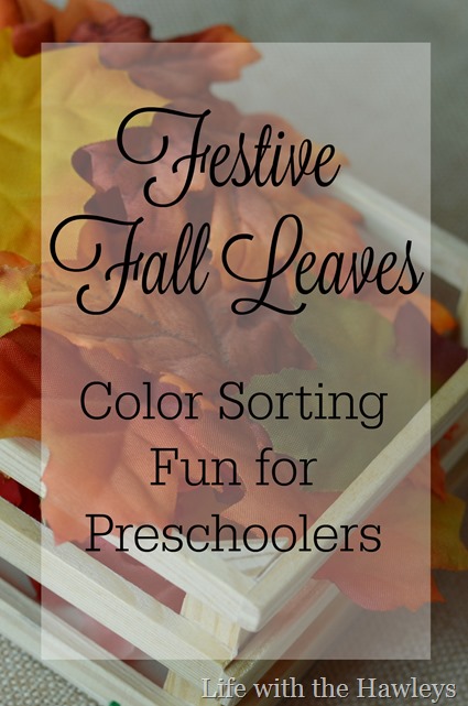 Festive Fall Leaves Color Sorting- Life with the Hawleys- 1