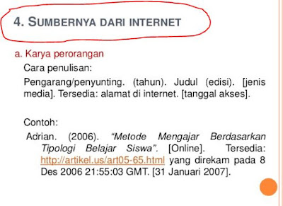 Cara Penulisan Daftar Pustaka Dari Internet - Khoerul WEB