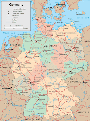 Map of Germany Country Region