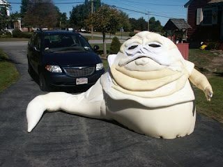 giant homemade Jabba the Hut puppet