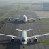 Qatar Airways A350-900 XWB and A380-800 Bird Eye View Aircraft Wallpaper 3905
