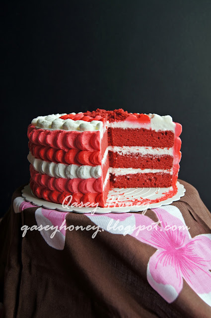bile ombre kek menjadi kek baldu merah 10