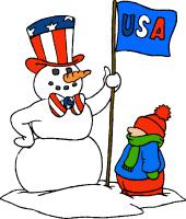 patriotic Snowman clip-art