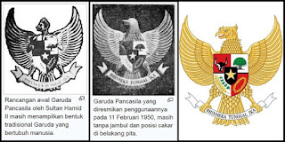 Beberapa perubahan rancangan Garuda Pancasila