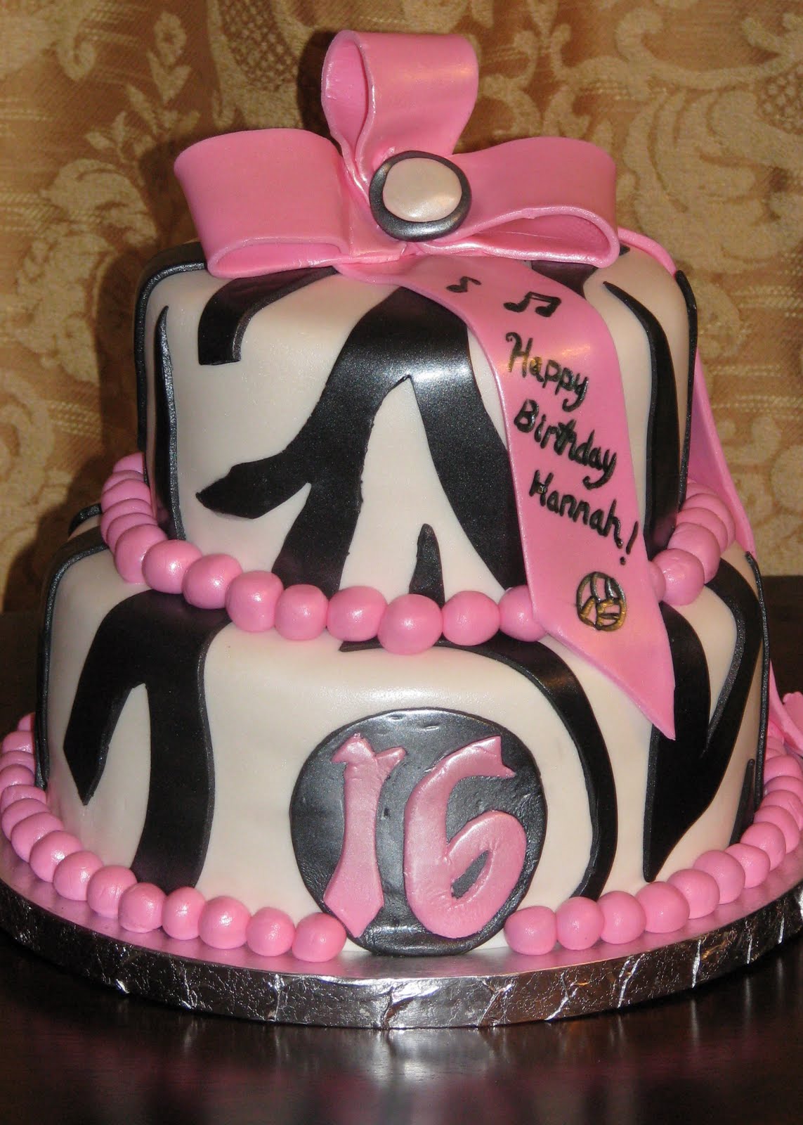 cool cakes Zebra Cake fit for a Sweet 16 Birthday