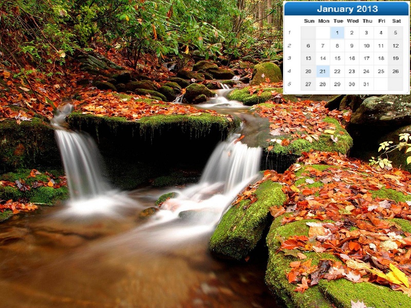 Beautiful Nature Desktop Calendar 2013 Wallpapers For Desktop