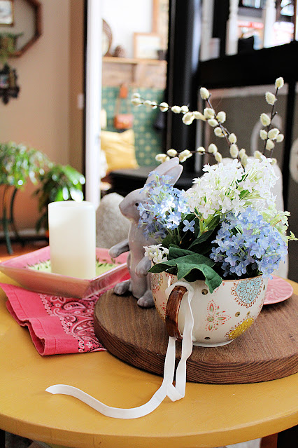 Spring Tablescape with Thrift Store Finds