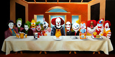 The clown last supper @ sweetassugarman.blogspot.com