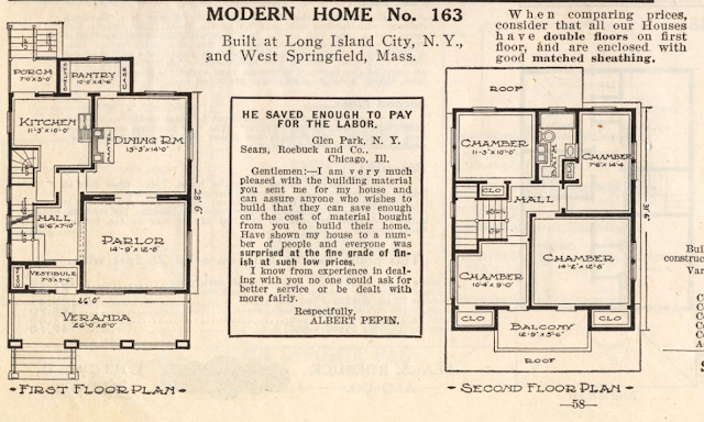 floorplan Sears No 163 1914 catalog