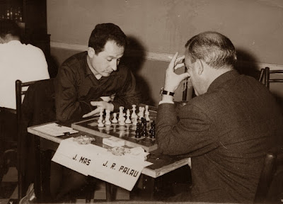 Partida J. Mas - Palau del I Torneo Nacional de Ajedrez de Granollers 1964 (3)