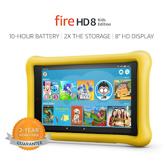 Fire HD 8 Kids Edition Tablet, 8" HD Display, 32 GB, Yellow Kid-Proof Case 