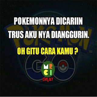 Gambar meme lucu kocak pokemon go nyindir pacar buat dp bbm