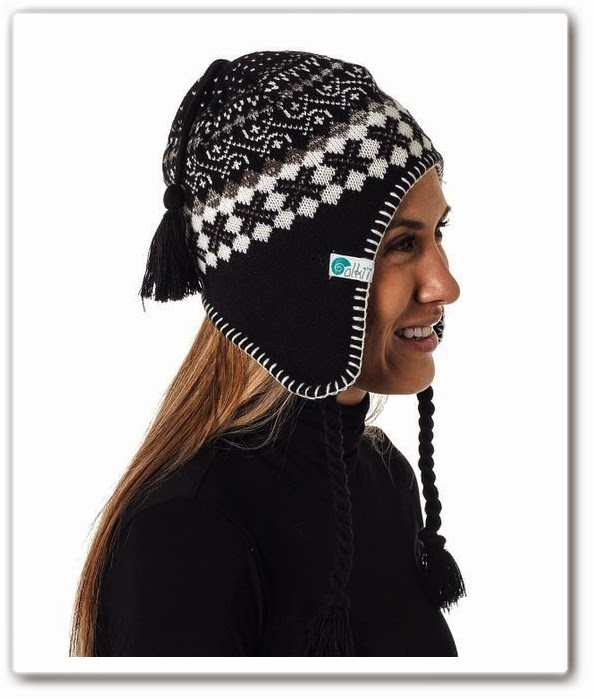 Alki'i Braided Aviator womens warm beanie snowboarding winter snow hats