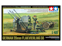 Tamiya 1/48 GERMAN 20mm FLAKVIERLING 38 (32554) Color Guide & Paint Conversion Chart　