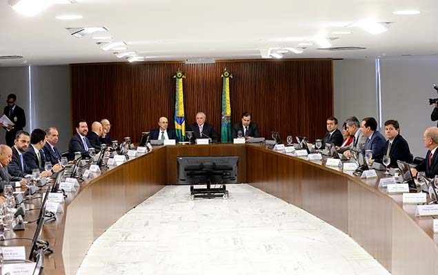 MICHEL TEMER REUNIDO COM SECRETARIADO DO GOVERNO