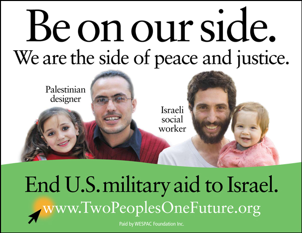 Be on the side of Peace and Justice: End U.S. military aid to Israel