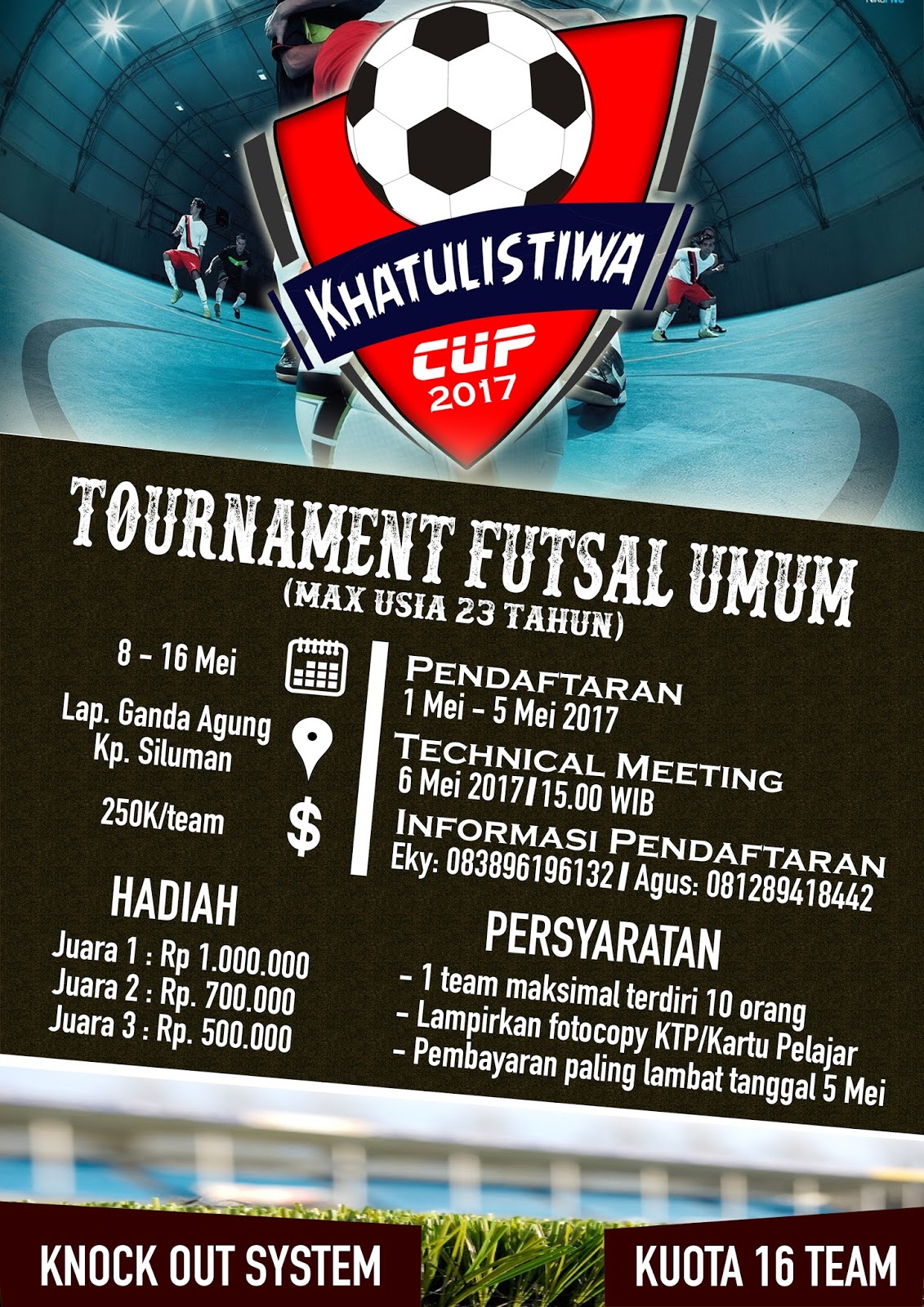 Poster Turnamen Futsal Khatulistiwa Cup 2021 AA MEDIA 