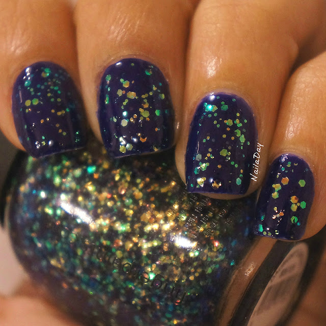 NailaDay: Barry M Indigo with Finger Paints Daubigny's Garden