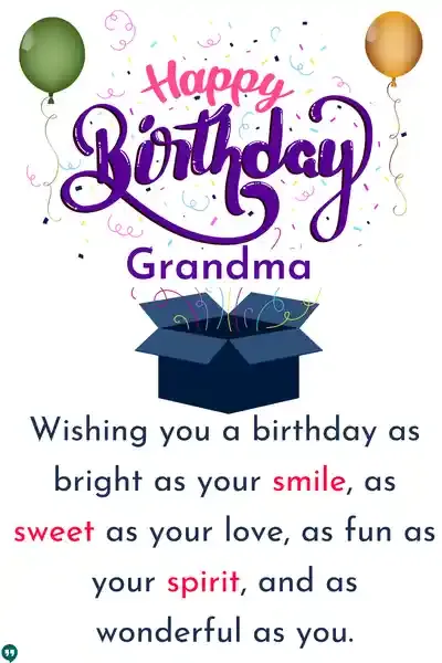 best happy birthday grandma wishes images with surprise box
