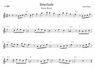 gambar notasi interlude bubuy bulan