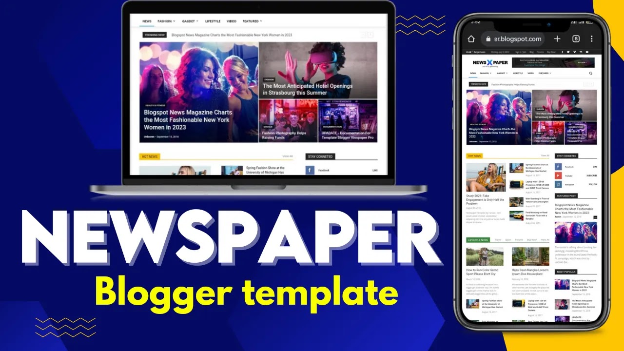 Newspaper premium blogger template free download