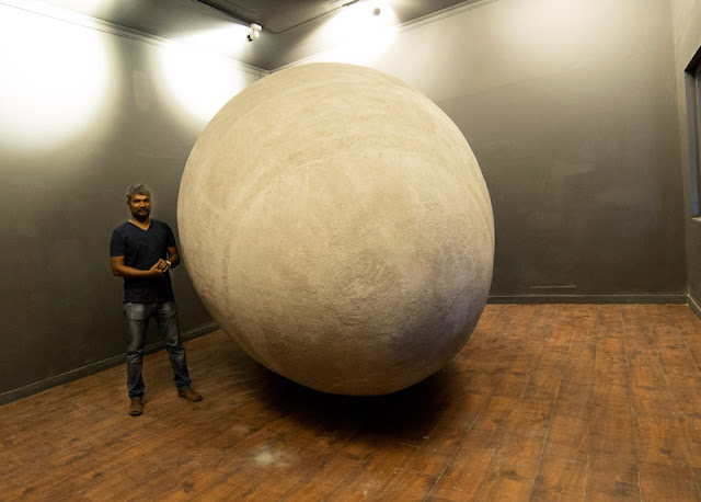 Kochi-Muziris Biennale _G R Iranna's installation ‘GARBH’ at KMB 2016 in Aspinwall House,Fort Kochi 