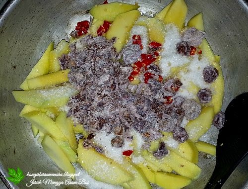 Resipi jeruk mangga  asam boi