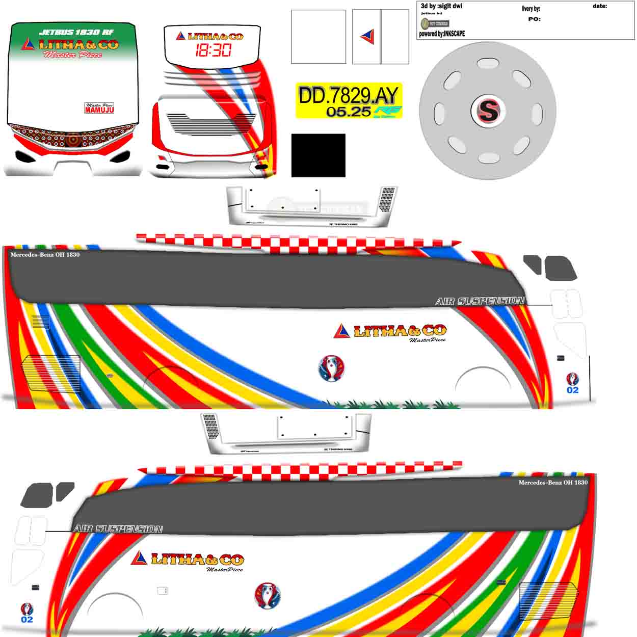 livery bussid litha & co jernih