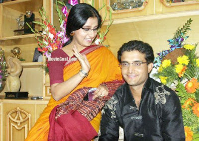 Sourav Ganguly and his wife