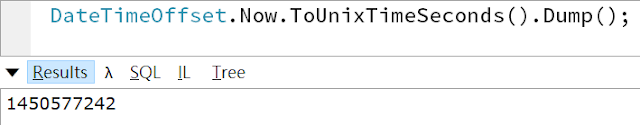 linqpad - ToUnixTimeSeconds