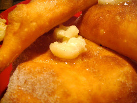 Sopaipillas with cinnamon-sugar and honey butter