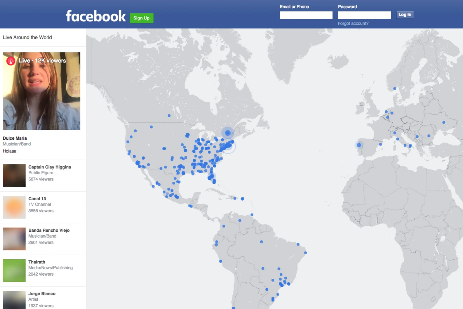 Disponibile Facebook Live Map per tutti gli utenti dirette in corso HTNovo