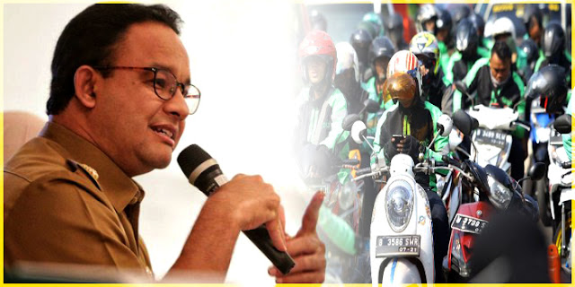 PSBB Diberlakukan Gubernur Anies Baswedan larang Ojek Online Angkut Penumpang