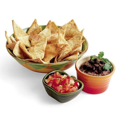 Easy Pita Chips and Mexican Black Bean Dip Recipe