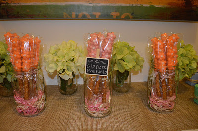 Chocolate Dipped Pretzels in Mason Jars