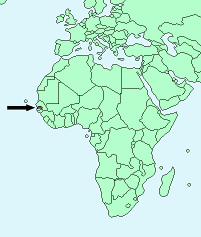 Gambiya harita. Gambiya nerde. Gambiya Afrika Haritası